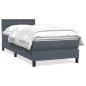 Preview: Boxspringbett mit Matratze Dunkelgrau 80x210 cm Samt