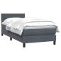 Preview: Boxspringbett mit Matratze Dunkelgrau 80x210 cm Samt