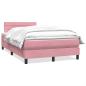 Preview: Boxspringbett mit Matratze Rosa 120x220 cm Samt