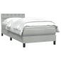 Preview: Boxspringbett mit Matratze Hellgrau 80x220 cm Samt