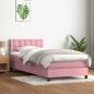 Preview: ARDEBO.de - Boxspringbett mit Matratze Rosa 80x220 cm Samt