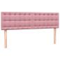 Preview: Boxspringbett mit Matratze Rosa 140x210 cm Samt