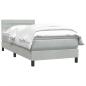 Preview: Boxspringbett mit Matratze Hellgrau 80x210 cm Samt