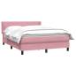 Preview: Boxspringbett mit Matratze Rosa 140x210 cm Samt