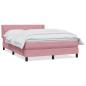 Preview: Boxspringbett mit Matratze Rosa 140x210 cm Samt