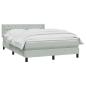 Preview: Boxspringbett mit Matratze Hellgrau 160x210 cm Samt
