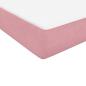 Preview: ARDEBO.de - Boxspringbett mit Matratze Rosa 180x210 cm Samt