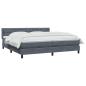 Preview: Boxspringbett mit Matratze Dunkelgrau 180x210 cm Samt