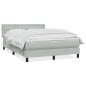 Preview: Boxspringbett mit Matratze Hellgrau 160x210 cm Samt