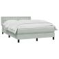 Preview: Boxspringbett mit Matratze Hellgrau 160x210 cm Samt