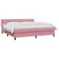 Preview: Boxspringbett mit Matratze Rosa 180x210 cm Samt