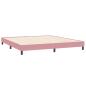 Preview: Boxspringbett mit Matratze Rosa 180x210 cm Samt