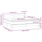 Preview: Boxspringbett mit Matratze Rosa 180x210 cm Samt