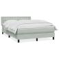 Preview: Boxspringbett mit Matratze Hellgrau 140x210 cm Samt