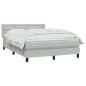 Preview: Boxspringbett mit Matratze Hellgrau 140x210 cm Samt
