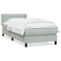 Preview: Boxspringbett mit Matratze Hellgrau 80x210 cm Samt