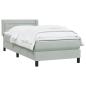 Preview: Boxspringbett mit Matratze Hellgrau 80x210 cm Samt