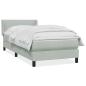 Preview: Boxspringbett mit Matratze Hellgrau 90x210 cm Samt