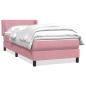 Preview: Boxspringbett mit Matratze Rosa 90x210 cm Samt