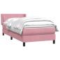 Preview: Boxspringbett mit Matratze Rosa 90x210 cm Samt