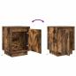Preview: Nachttische mit LED-Leuchten 2 Stk. Räuchereiche 38x34x50 cm