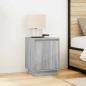 Preview: Nachttische mit LED-Leuchten 2 Stk. Grau Sonoma 38x34x50 cm