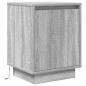 Preview: Nachttische mit LED-Leuchten 2 Stk. Grau Sonoma 38x34x50 cm