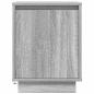 Preview: Nachttische mit LED-Leuchten 2 Stk. Grau Sonoma 38x34x50 cm
