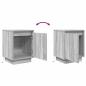 Preview: Nachttische mit LED-Leuchten 2 Stk. Grau Sonoma 38x34x50 cm