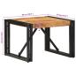 Preview: Couchtisch 50x50x35 cm Massivholz Akazie