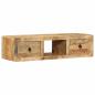 Preview: TV-Wandschrank 100x32x25 cm Raues Massivholz Mango