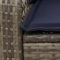 Preview: Garten-Schaukelstuhl mit Kissen Grau Poly Rattan