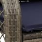 Preview: Garten-Schaukelstuhl mit Kissen Grau Poly Rattan