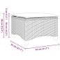 Preview: Gartenhocker mit Kissen 2 Stk. Beige 55x55x36 cm Poly Rattan