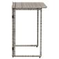 Preview: Gartentisch Klappbar Grau 90x51x75 cm Poly Rattan