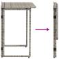 Preview: Gartentisch Klappbar Grau 90x51x75 cm Poly Rattan