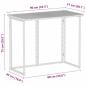 Preview: Gartentisch Klappbar Grau 90x51x75 cm Poly Rattan