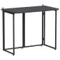 Preview: Gartentisch Klappbar Schwarz 90x51x75 cm Poly Rattan
