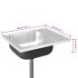 Preview: Spüle mit Abtropffläche Set Silbern 600x500x155 mm Edelstahl