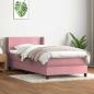 Preview: ARDEBO.de - Boxspringbett mit Matratze Rosa 80x220 cm Samt