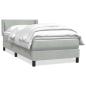 Preview: Boxspringbett mit Matratze Hellgrau 90x220 cm Samt