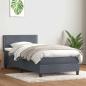 Preview: ARDEBO.de - Boxspringbett mit Matratze Dunkelgrau 80x210 cm Samt
