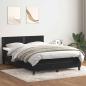Preview: ARDEBO.de - Boxspringbett mit Matratze Schwarz 140x210 cm Samt