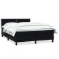 Preview: Boxspringbett mit Matratze Schwarz 140x210 cm Samt