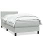 Preview: Boxspringbett mit Matratze Hellgrau 90x220 cm Samt