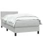 Preview: Boxspringbett mit Matratze Hellgrau 90x220 cm Samt