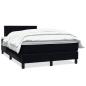 Preview: ARDEBO.de - Boxspringbett mit Matratze Schwarz 120x220 cm Samt
