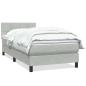 Preview: Boxspringbett mit Matratze Hellgrau 90x220 cm Samt