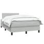 Preview: Boxspringbett mit Matratze Hellgrau 120x220 cm Samt