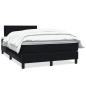 Preview: Boxspringbett mit Matratze Schwarz 120x220 cm Samt